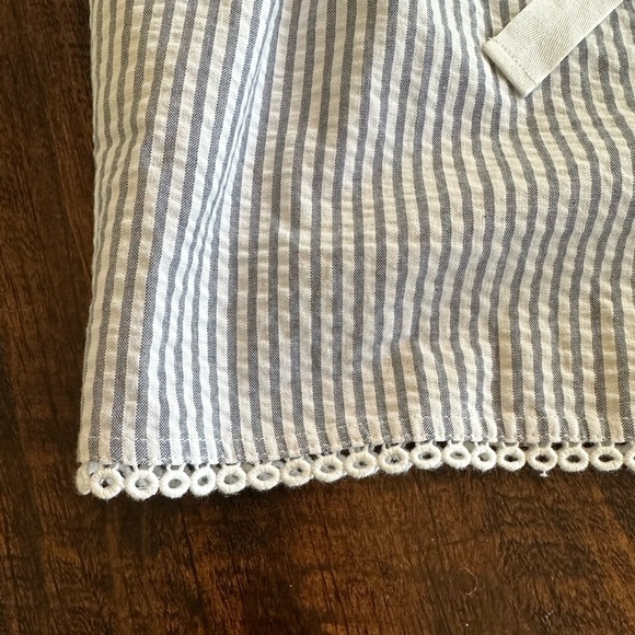 LOFT Beach | Seersucker Romper with Drawstring Waist, NWT - Picture 5 of 12